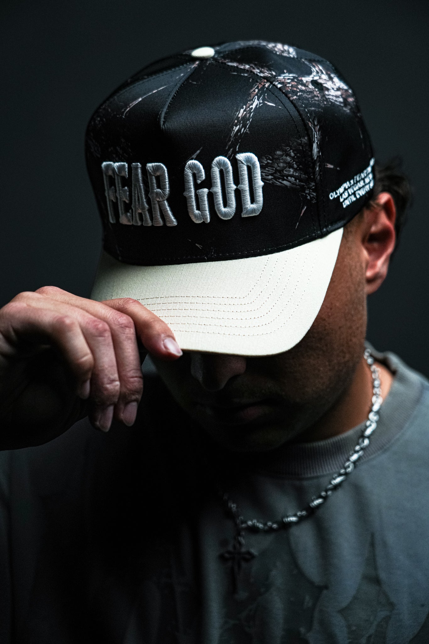 Fear God Hat in Pierced Camo