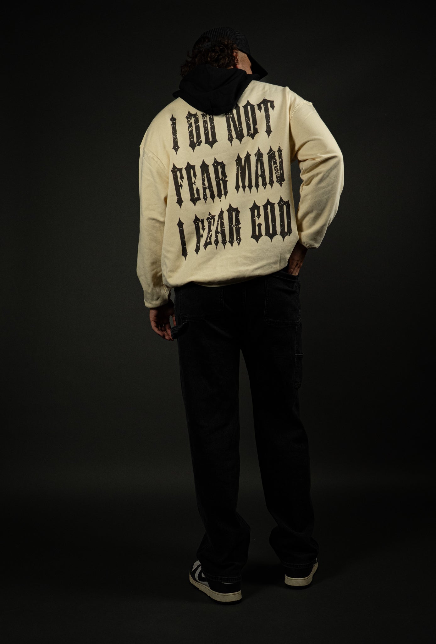 Fear No Man "Premium" Sweatshirt in Two Tone Cream