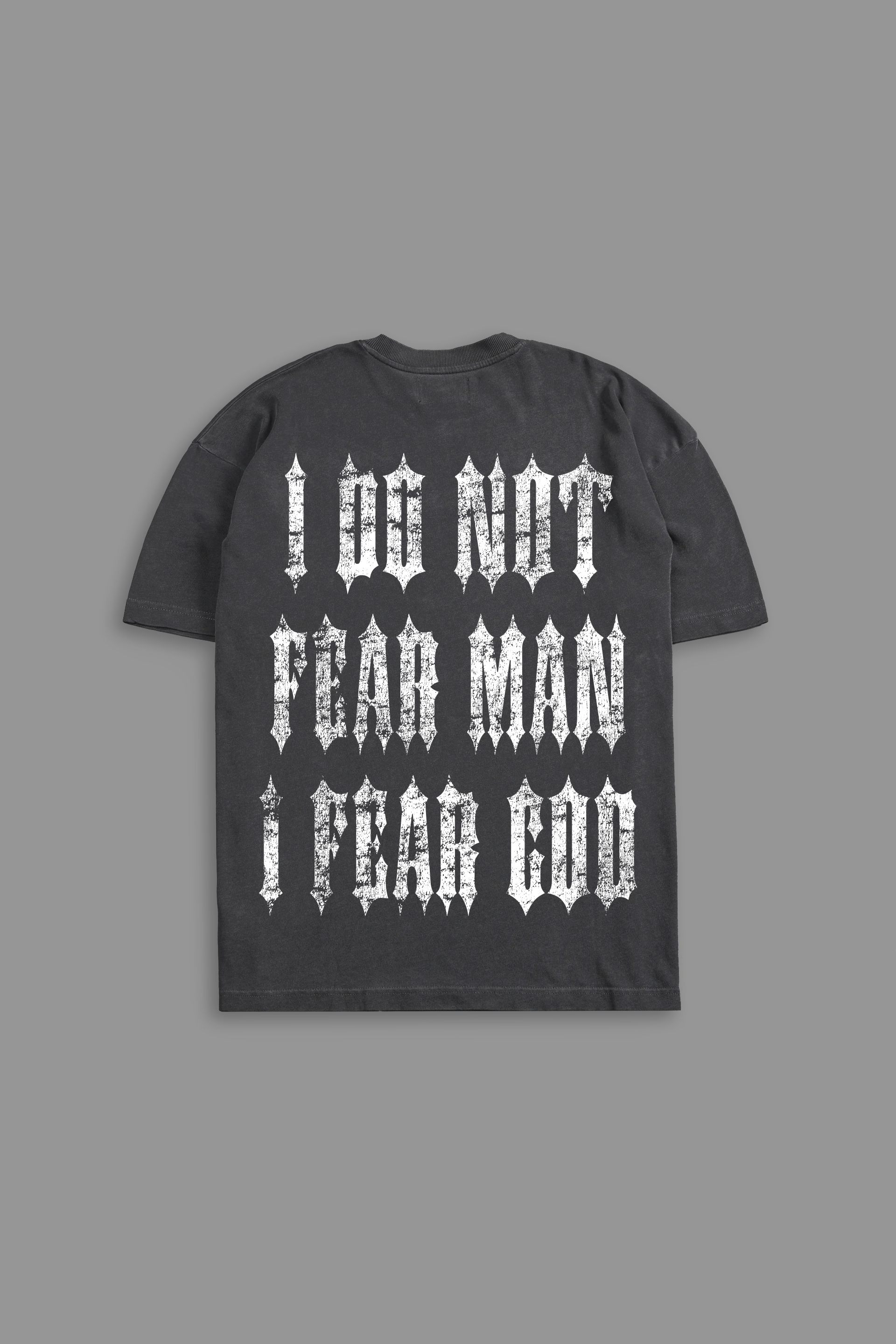 Fear No Man "Faded" Tee in Gray