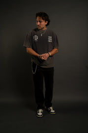 Fear No Man "Faded" Tee in Gray