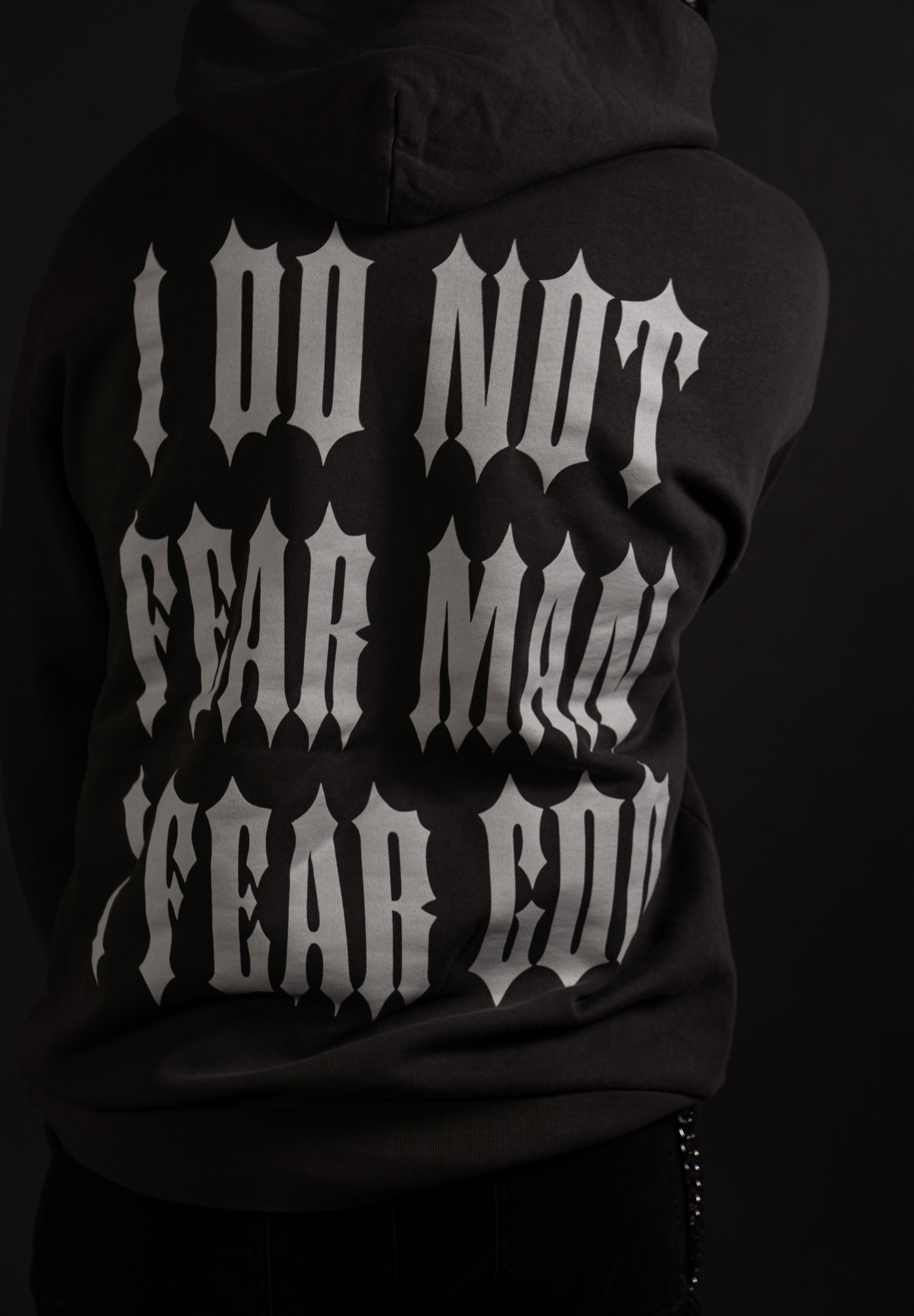 Fear No Man "Premium" Hoodie in Tornado Gray