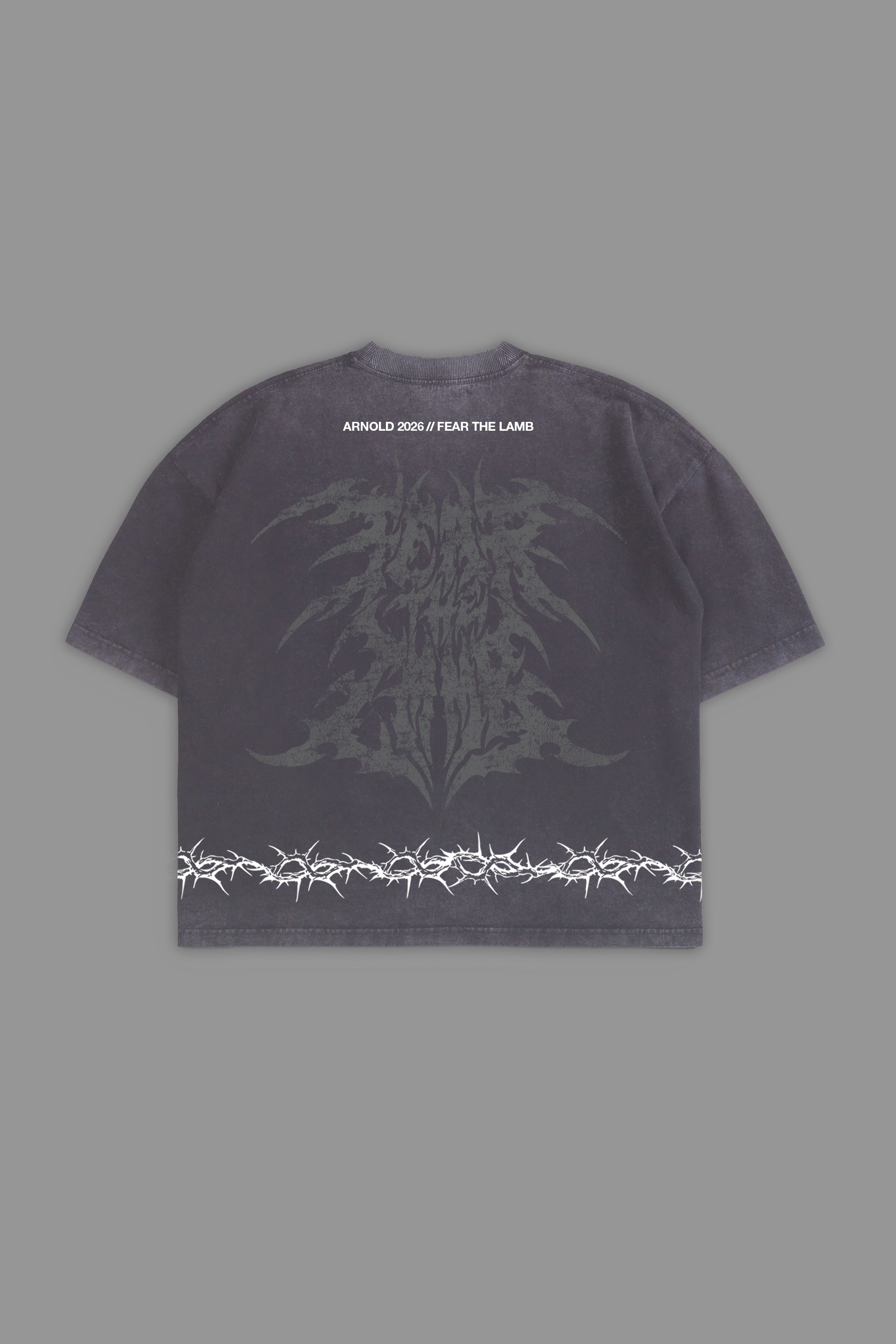 Fear the Lamb "Mid Length" Tee in Gray