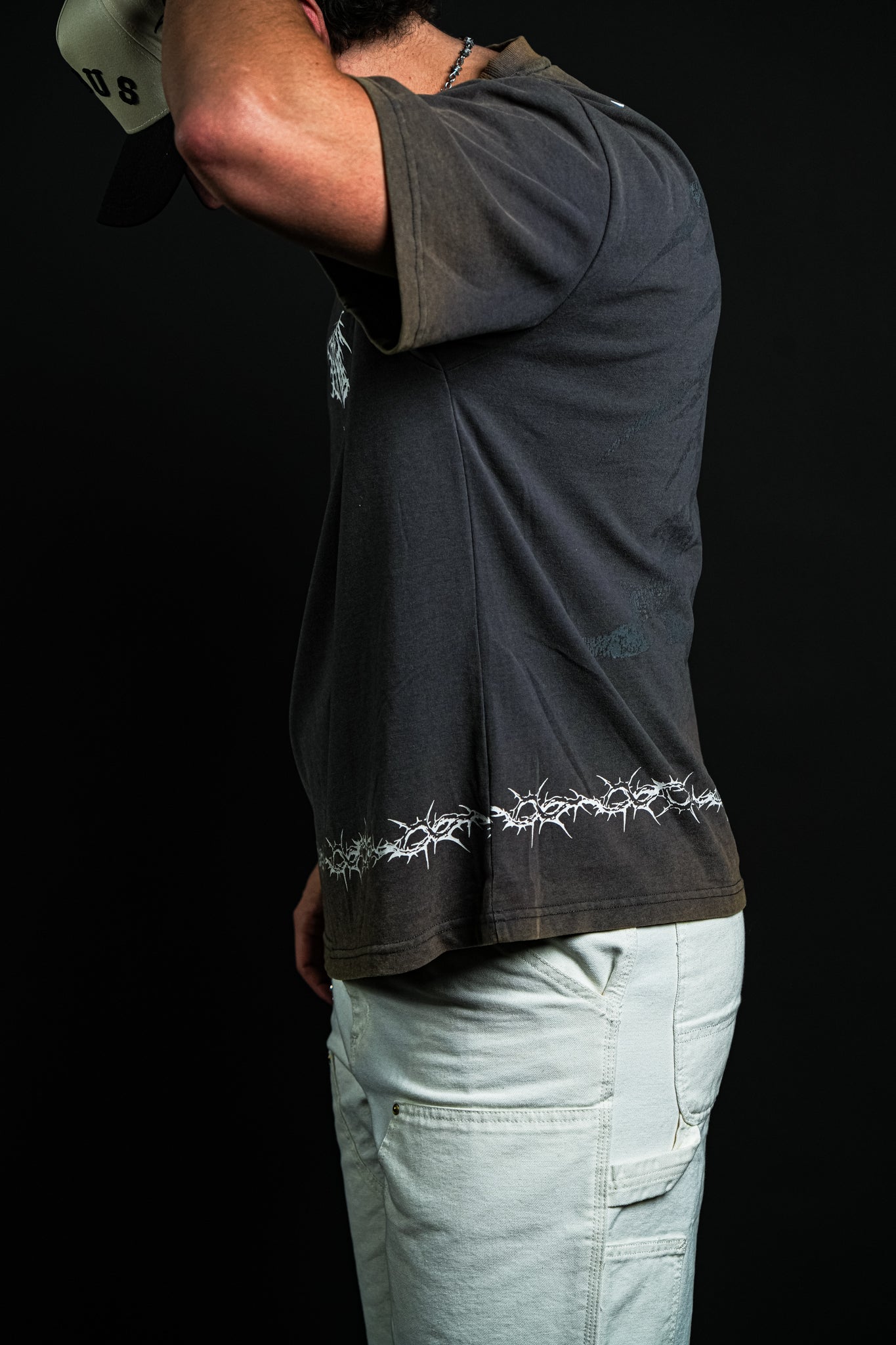 Fear the Lamb "Mid Length" Tee in Gray