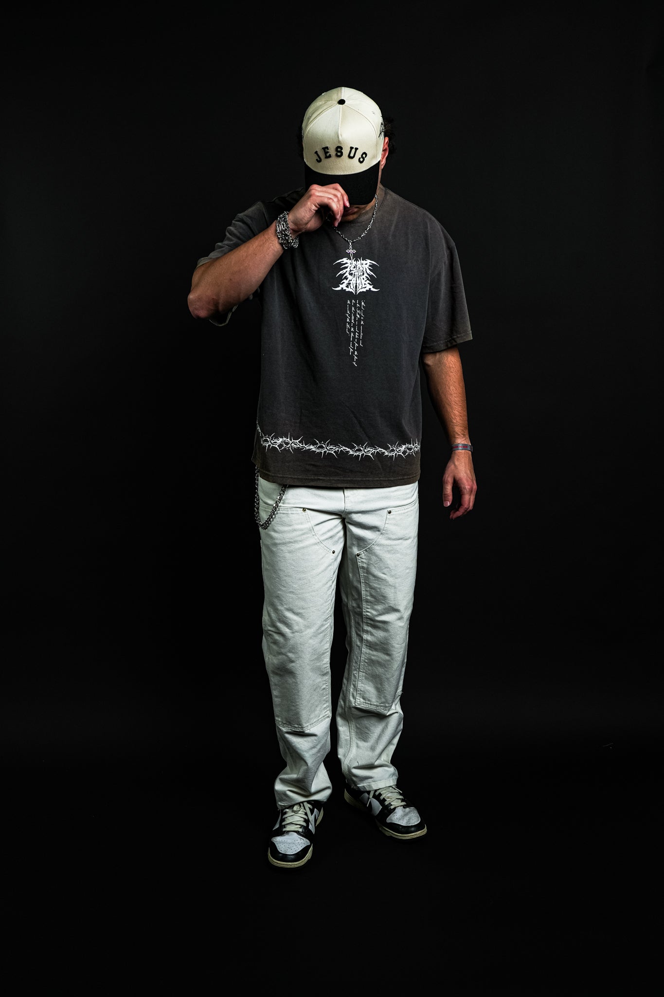 Fear the Lamb "Mid Length" Tee in Gray