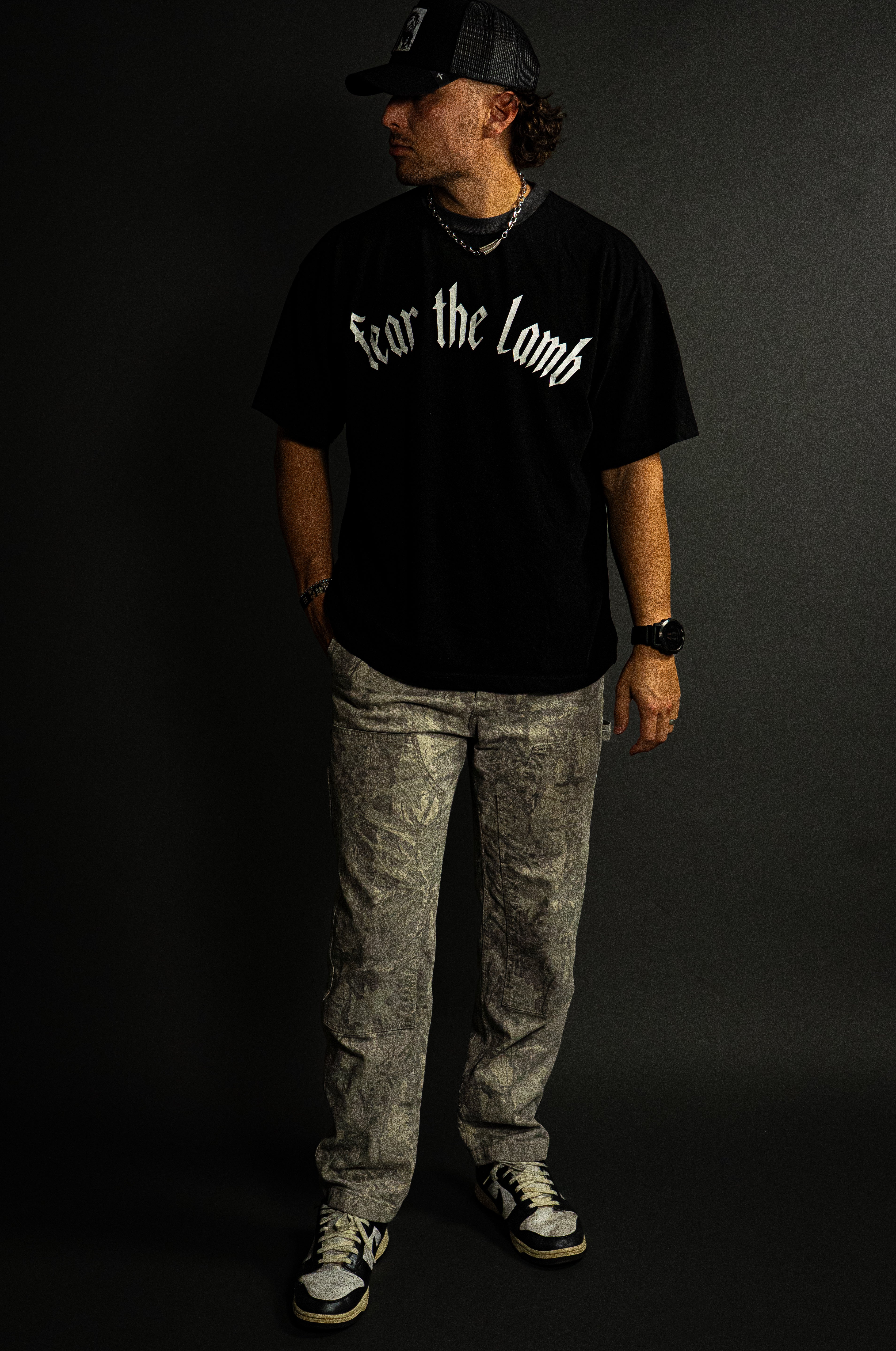 Fear the Lamb x Olympia "Faded" Tee in Black