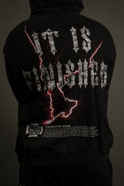 Finished "Faded" Hoodie in Black