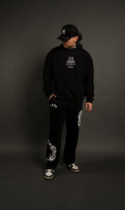 Finished "Faded" Hoodie in Black