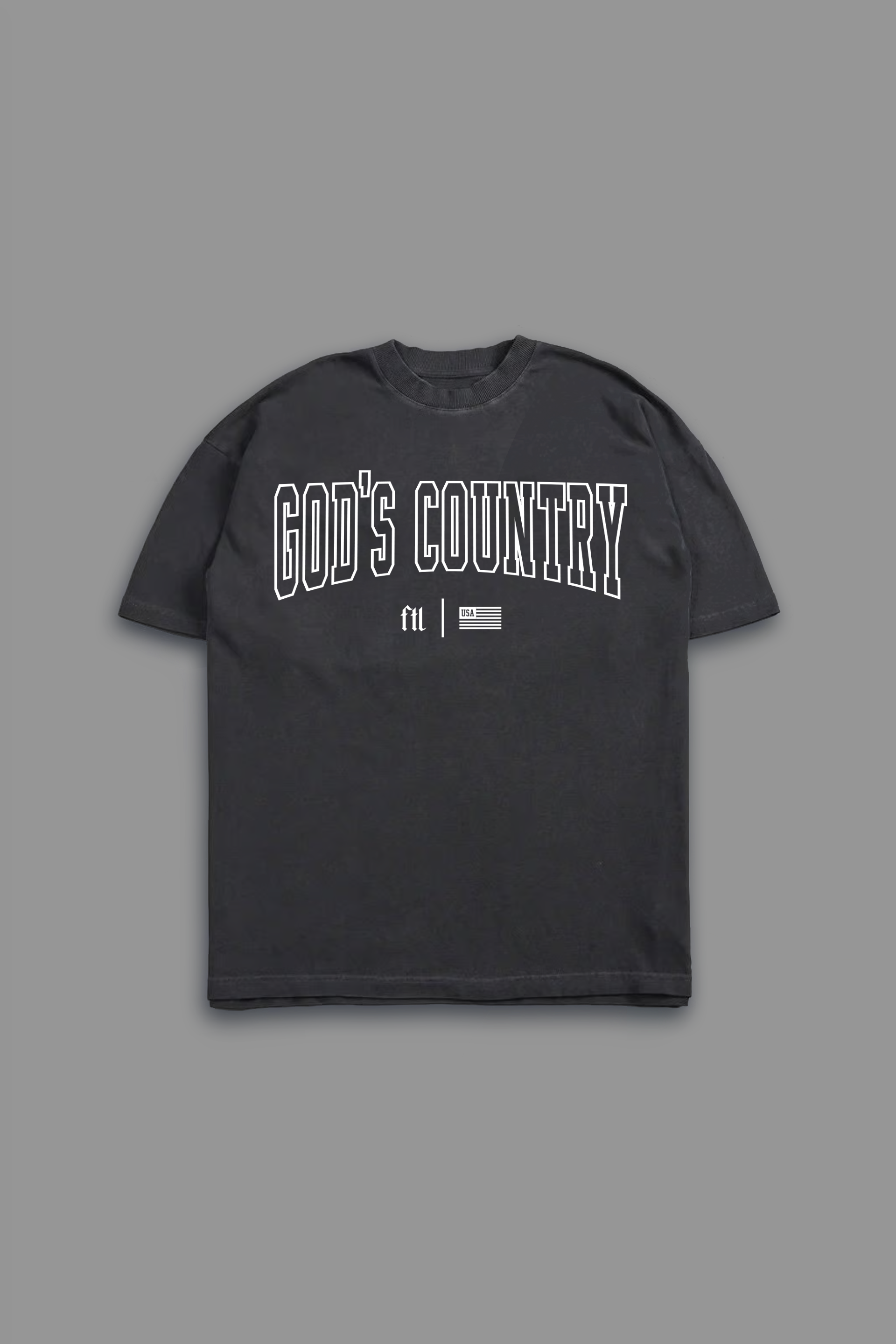 God's Country "PREMIUM" Tee in Vintage Grey