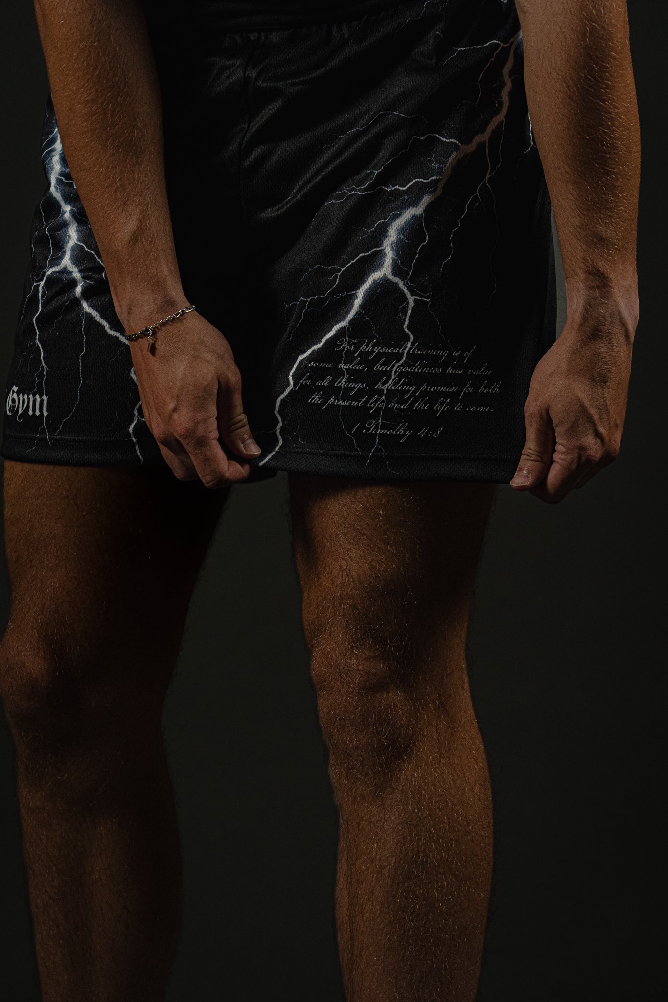 God's Gym "Patch" Mesh Shorts in Black
