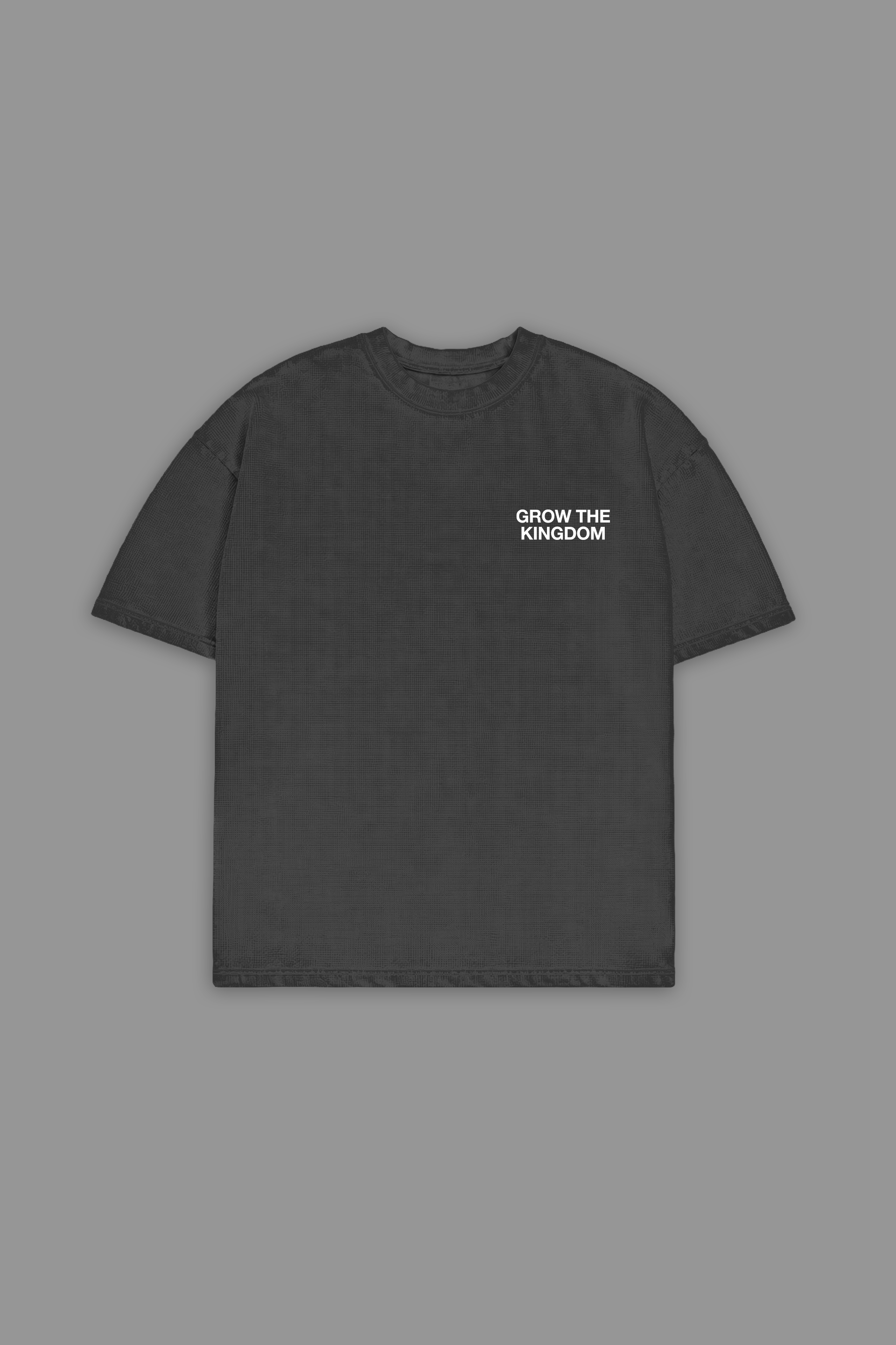 Grow the Kingdom “Waffle” Tee in Vintage Black