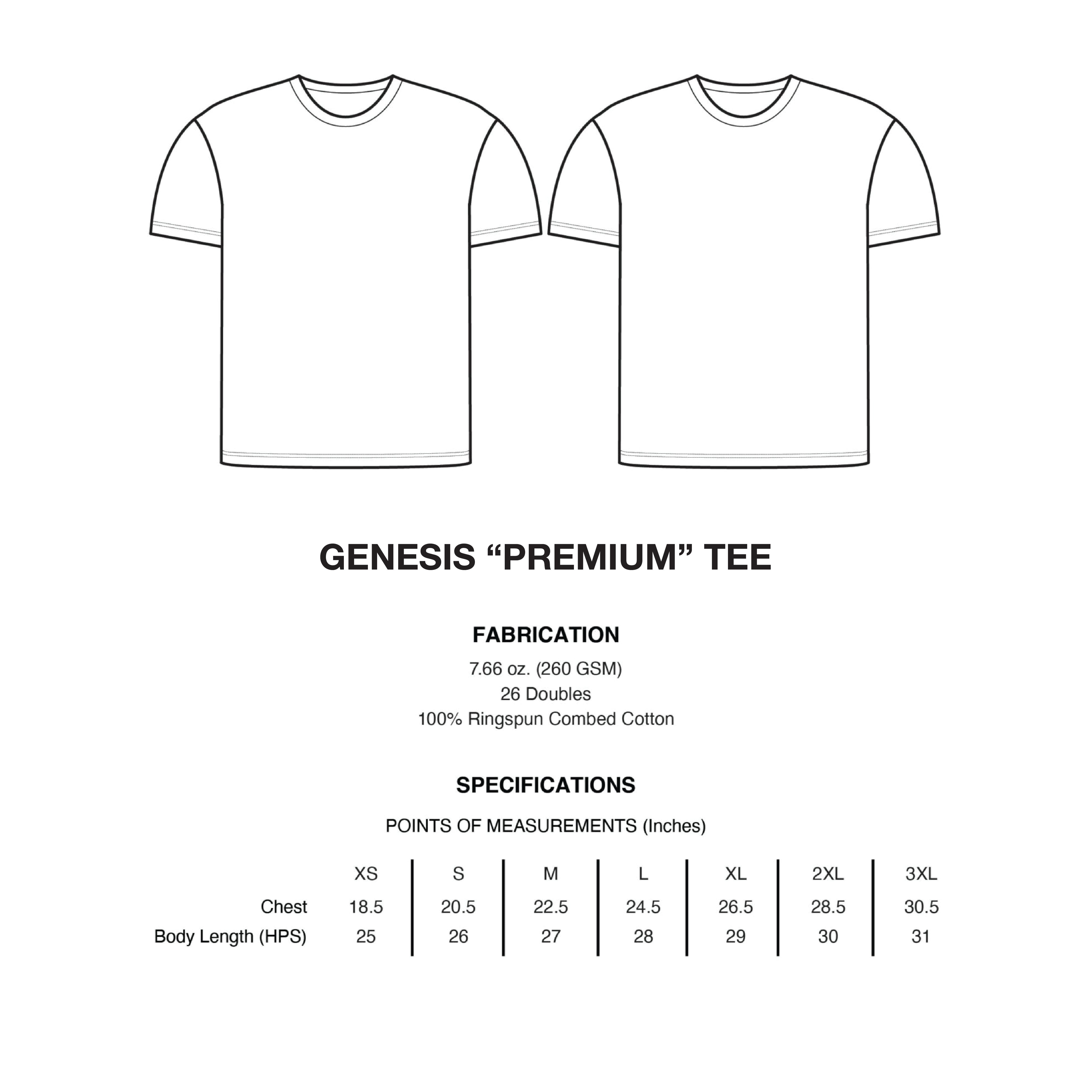 GENESIS "PREMIUM" TEE IN WHITE