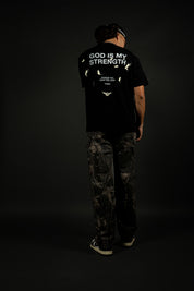 God is My Strength "Premium" Tee in Black
