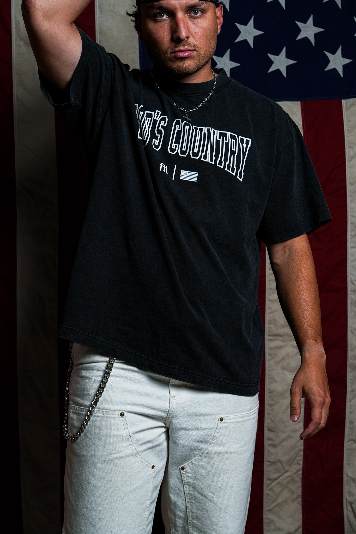 God's Country "PREMIUM" Tee in Vintage Grey