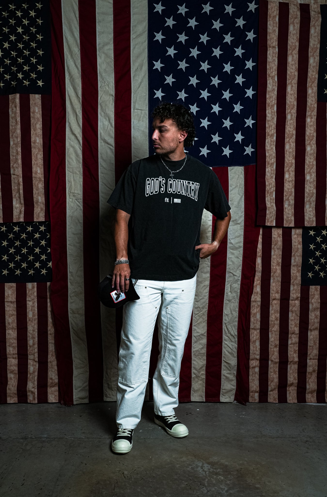 God's Country "PREMIUM" Tee in Vintage Grey