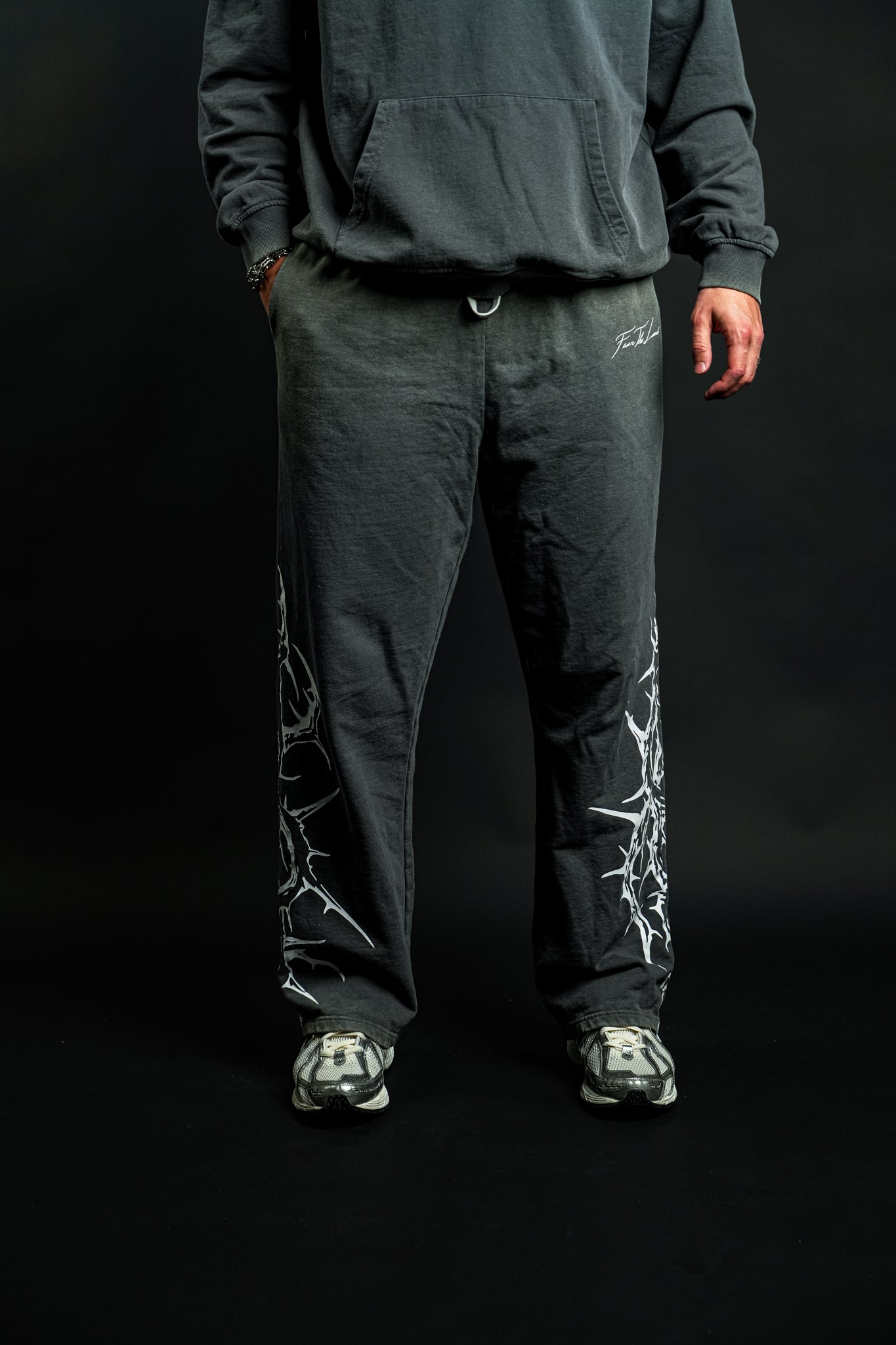 Marked by Thorns "Faded" Sweats in Gray