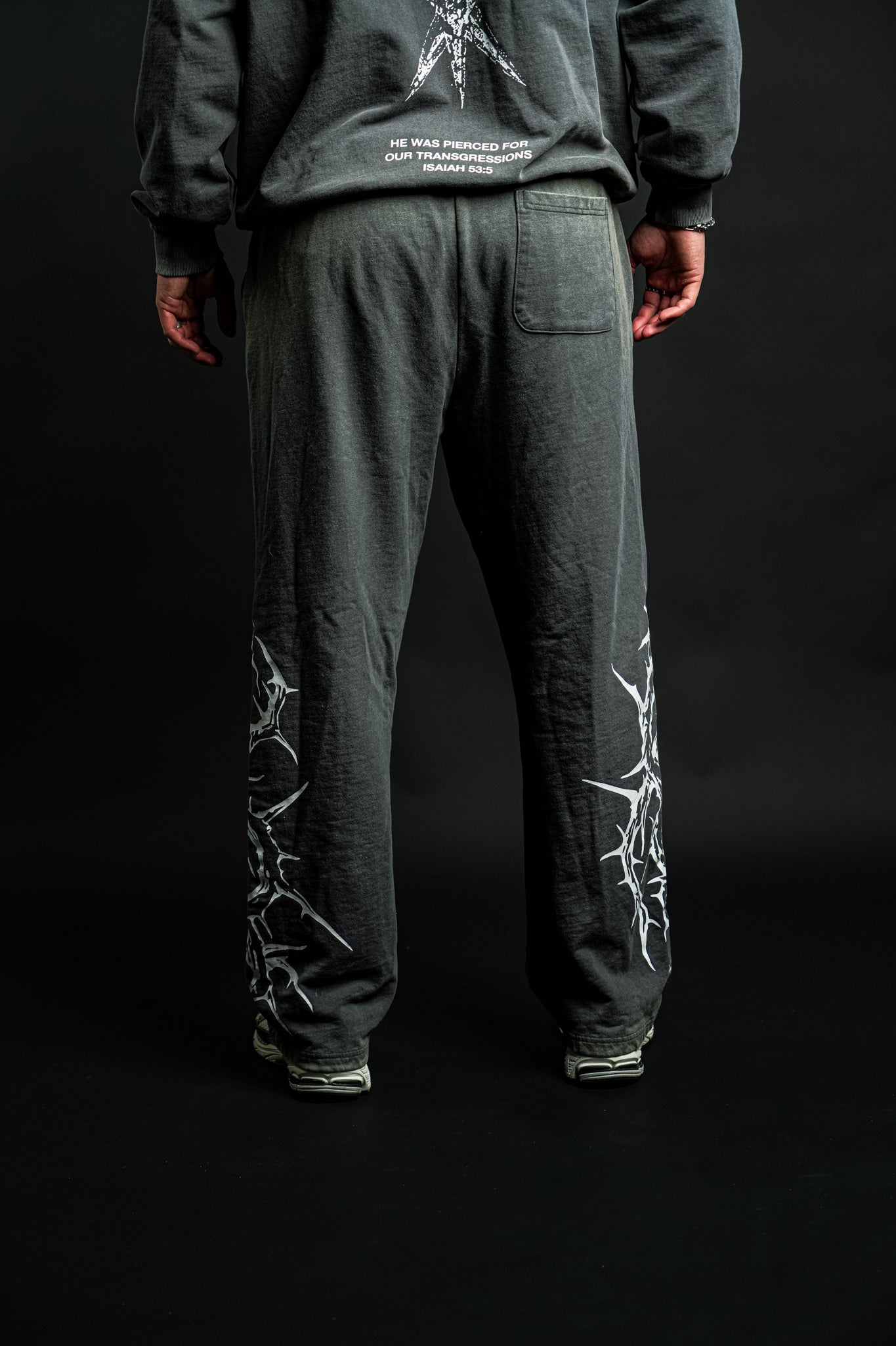 Marked by Thorns "Faded" Sweats in Gray