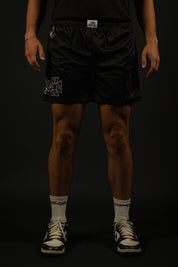 His Pain Our Gain "Patch" Mesh Shorts in Black
