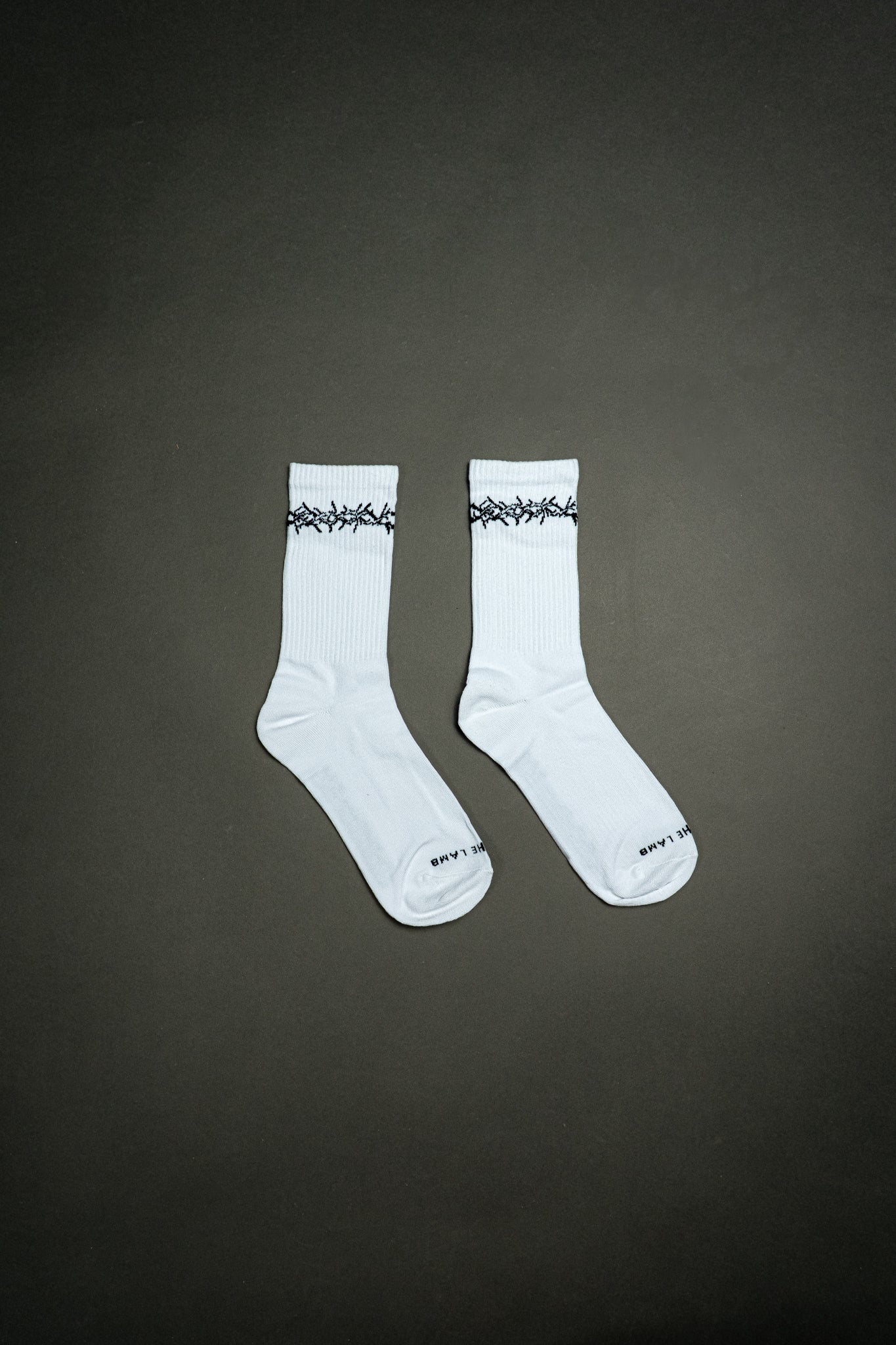 Crown of Thorns Classic Socks in White