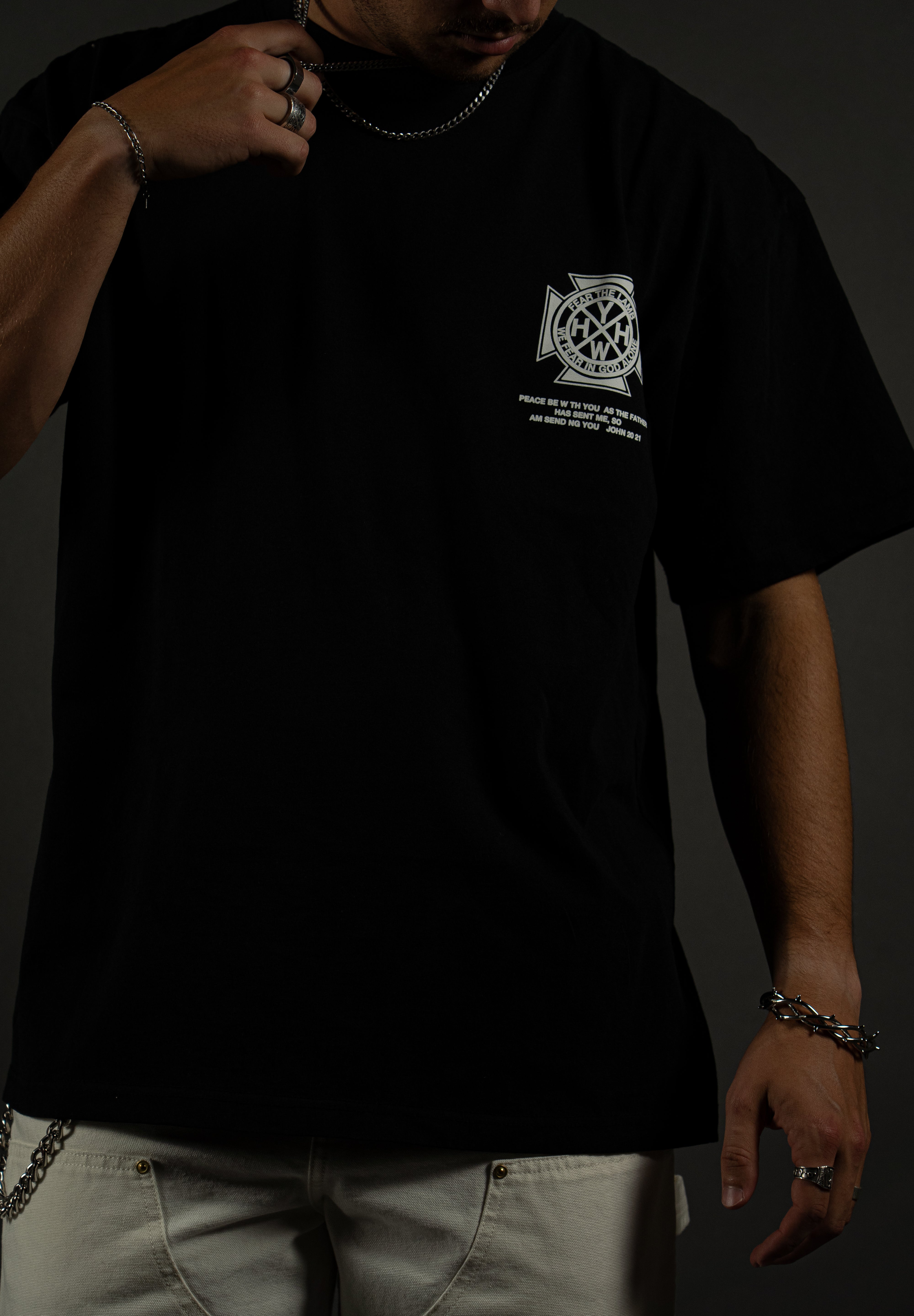 He Sent Me "PREMIUM" Tee in Black