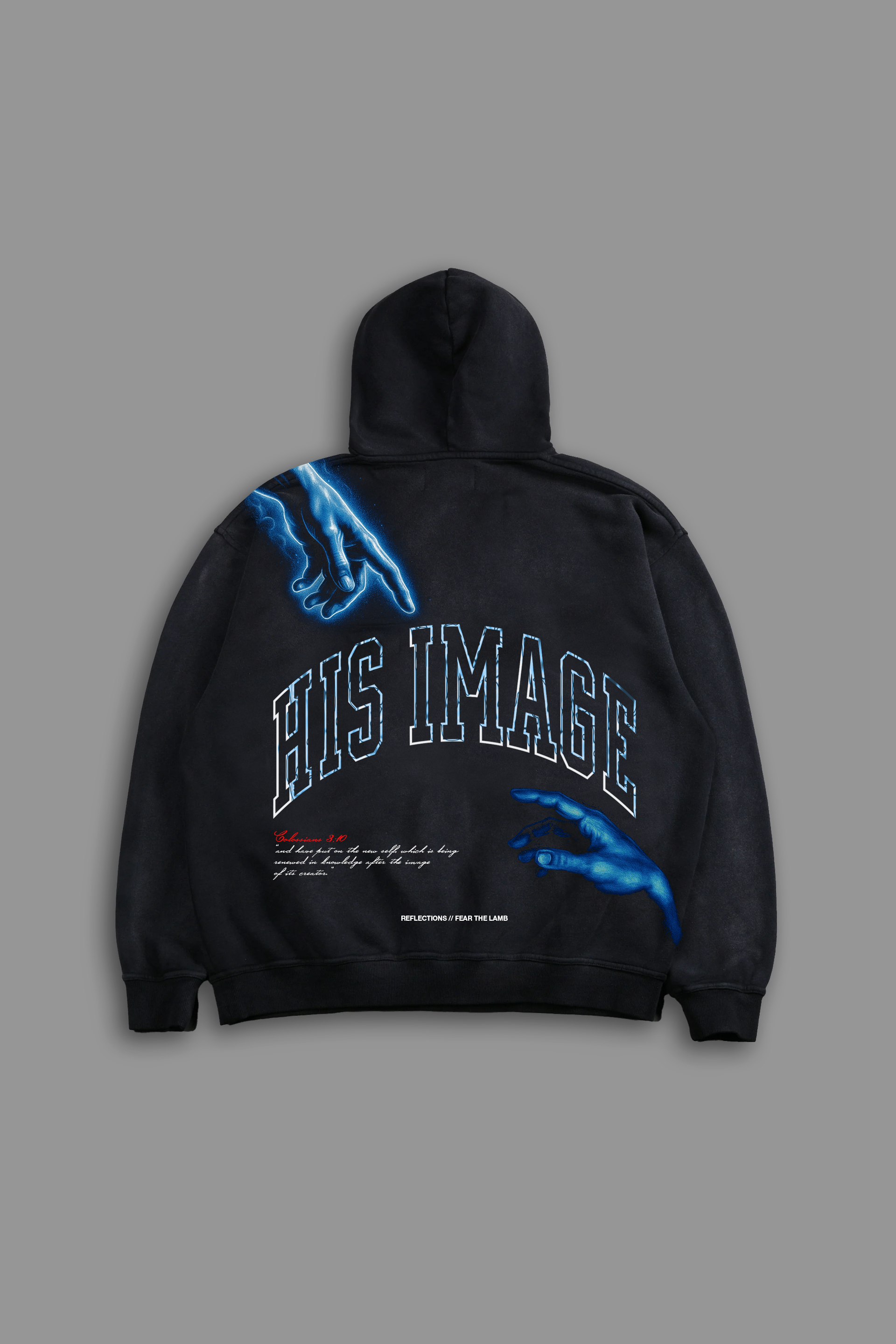 His Image "Faded" Hoodie in Black