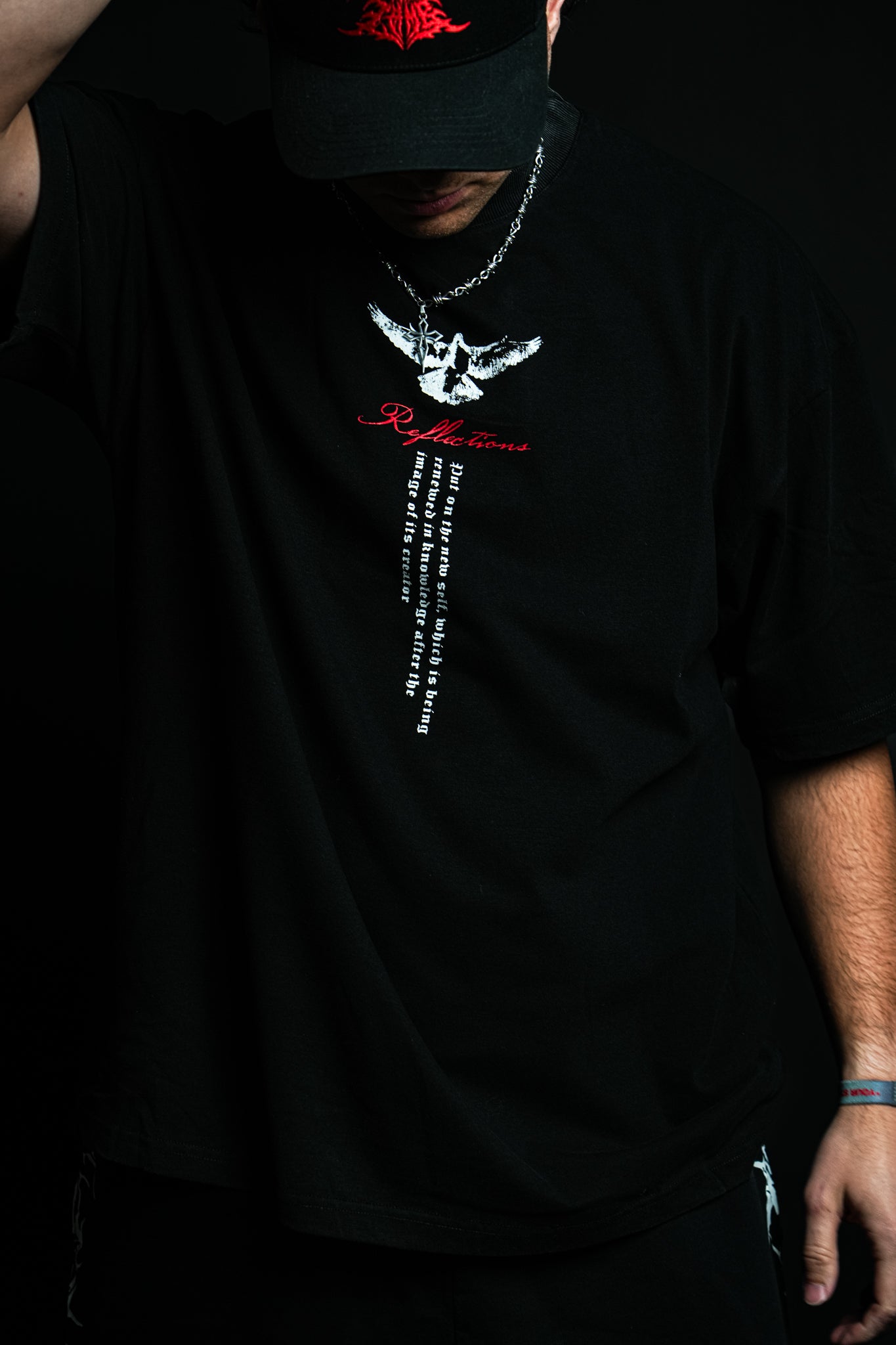 His Image "Faded" Tee in Black