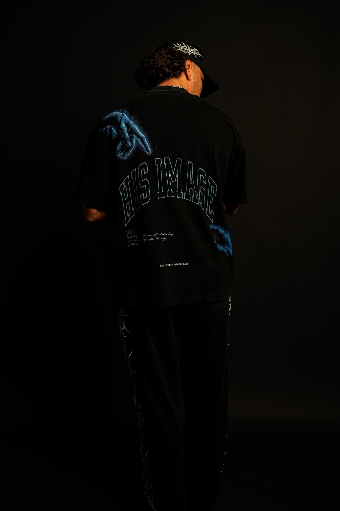 His Image "Faded" Tee in Black