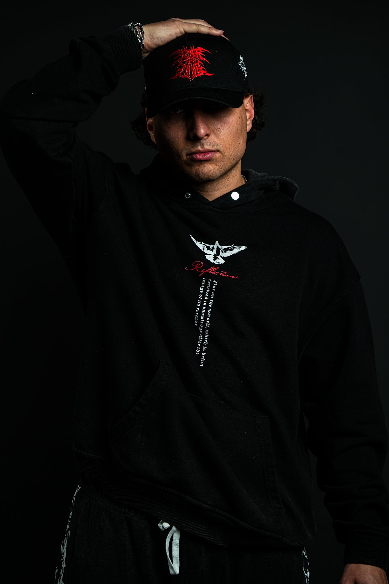 His Image "Faded" Hoodie in Black