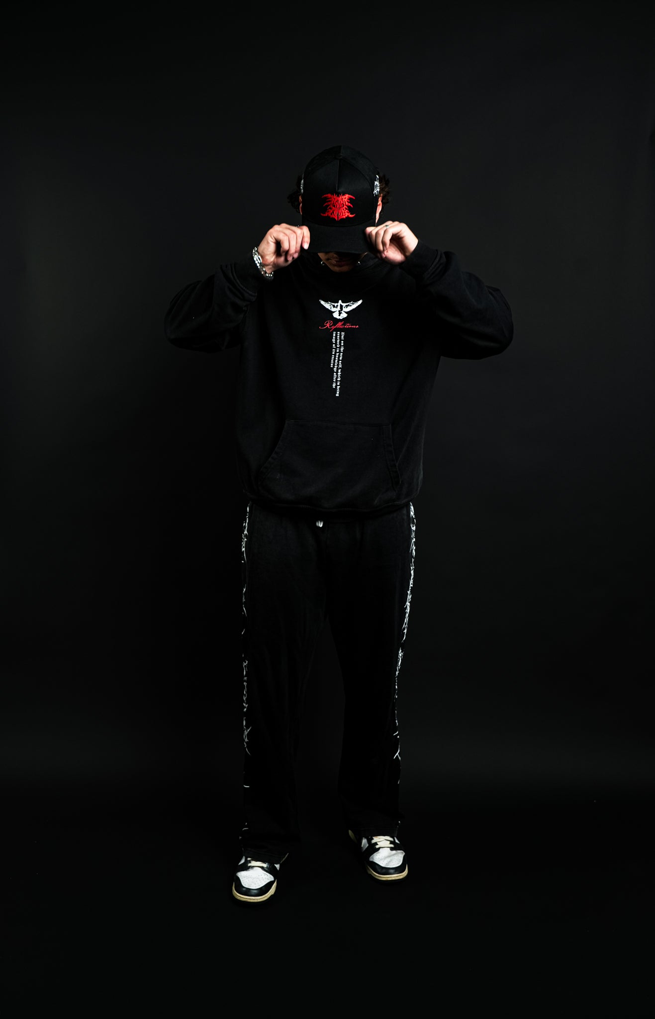 His Image "Faded" Hoodie in Black