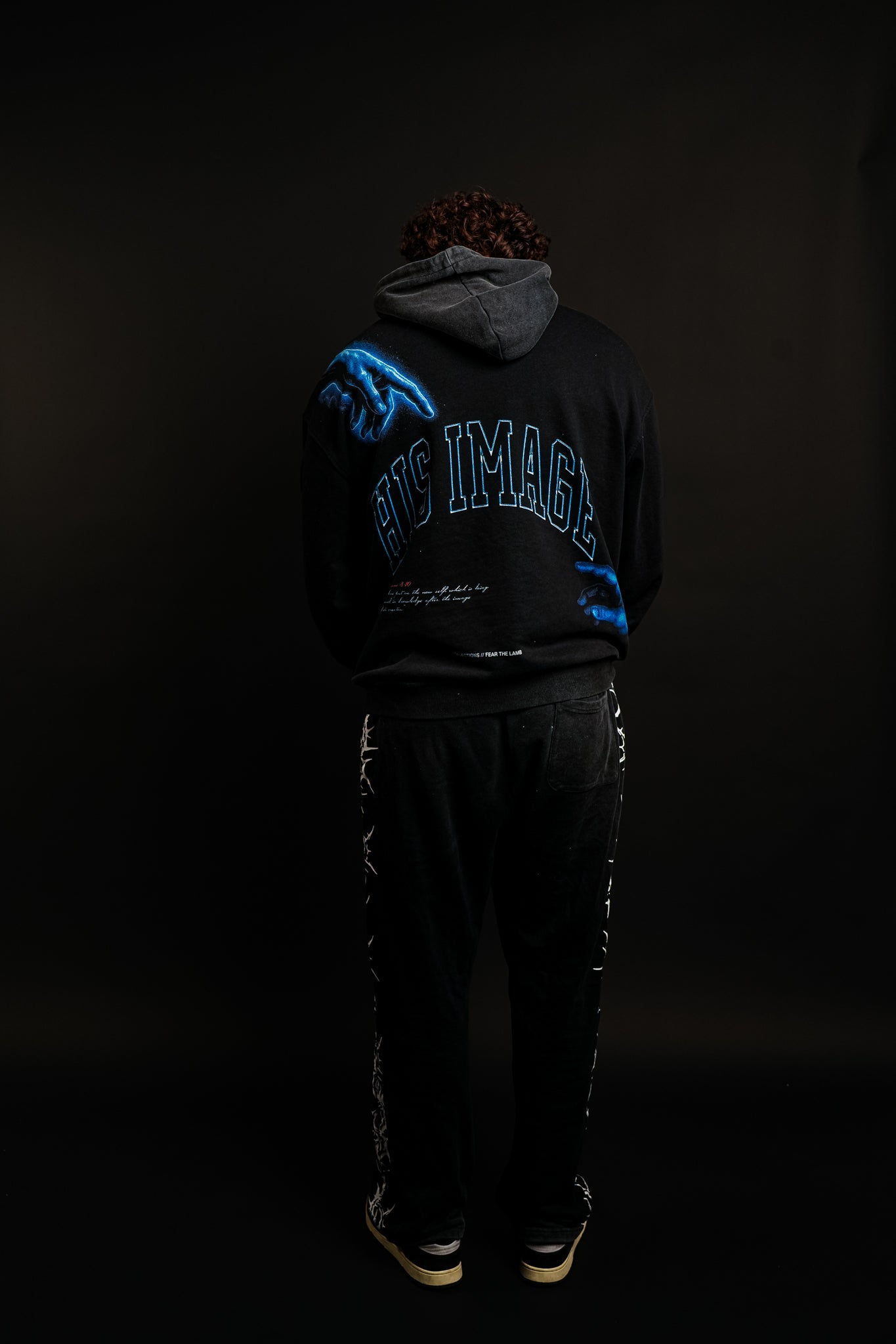 His Image "Faded" Hoodie in Black