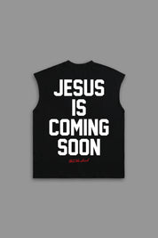 Jesus is Coming Soon "PREMIUM" Cutoff in Black