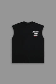 Jesus is Coming Soon "PREMIUM" Cutoff in Black