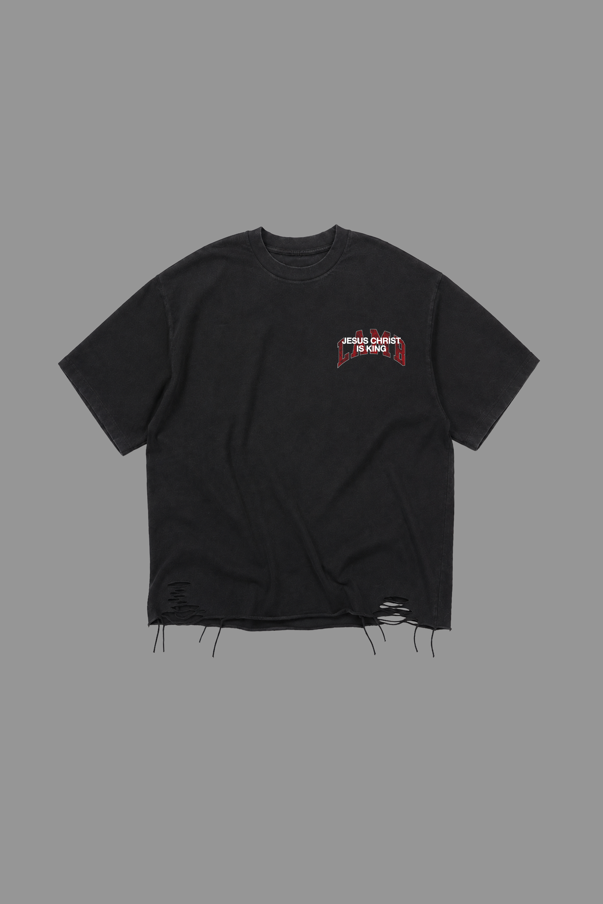 Jesus is King “Rend Cut” Tee in Vintage Black