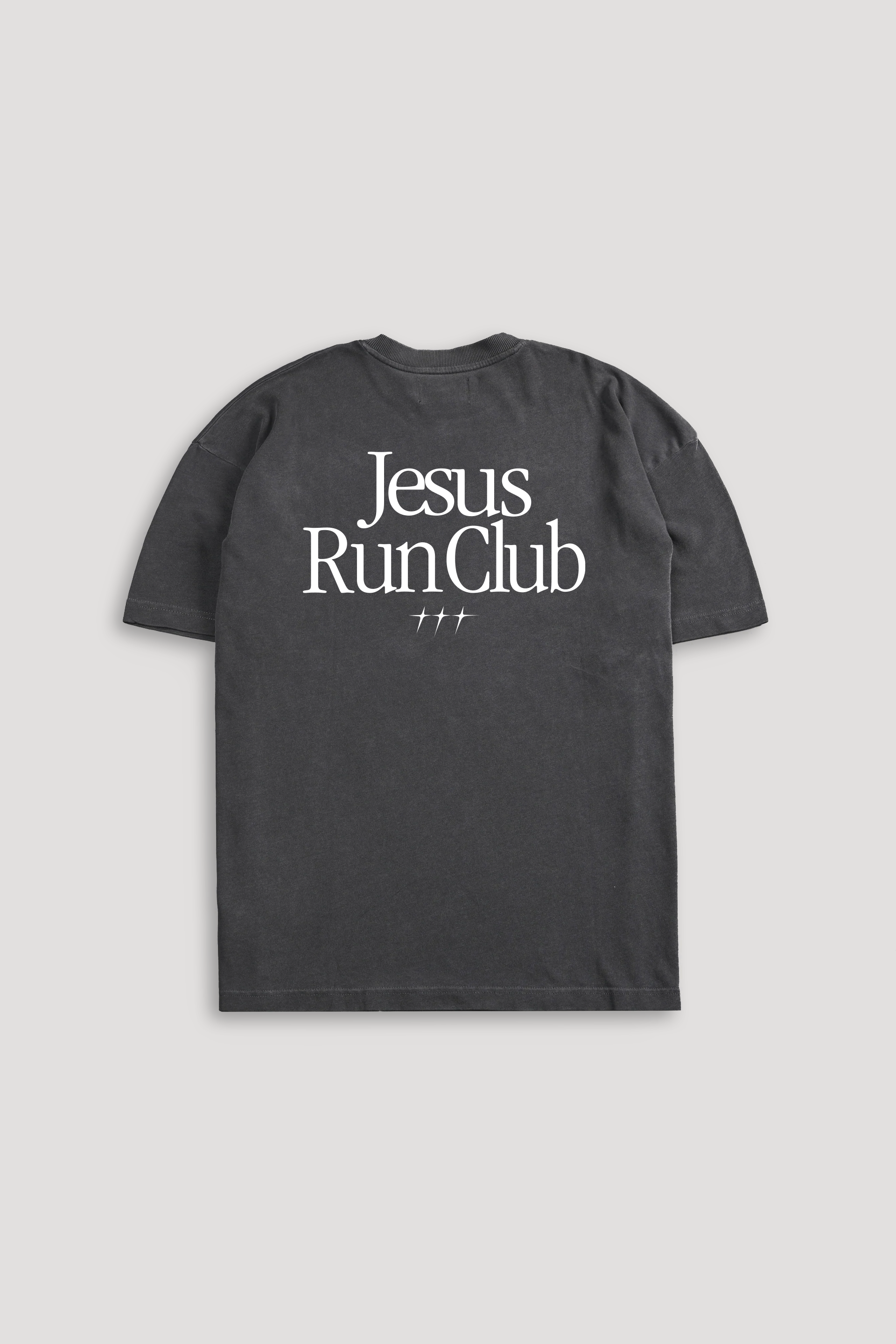 Jesus Run Club "Faded" Tee in Grey