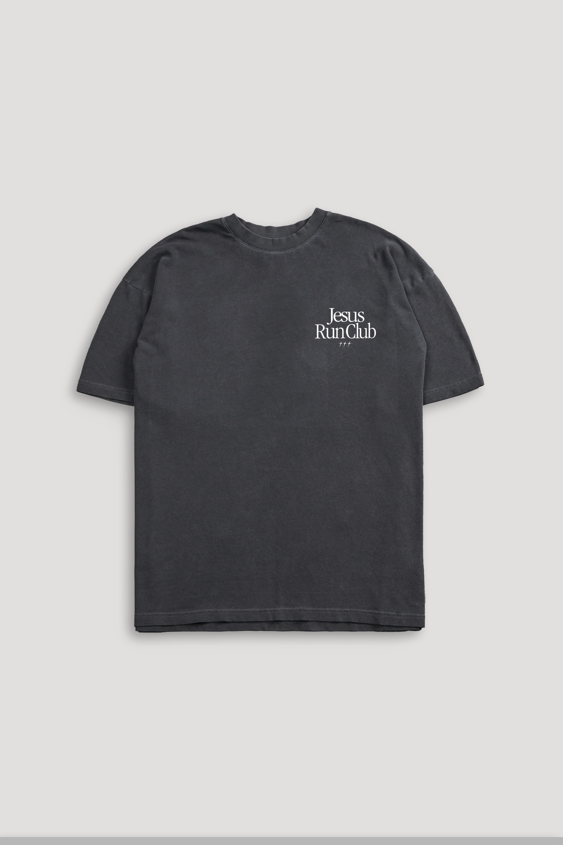 Jesus Run Club "Faded" Tee in Grey
