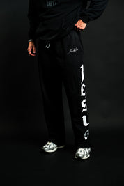 Jesus Saves "Faded" Sweats in Black