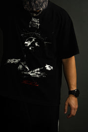 Jesus x Olympia "Faded" Tee in Black