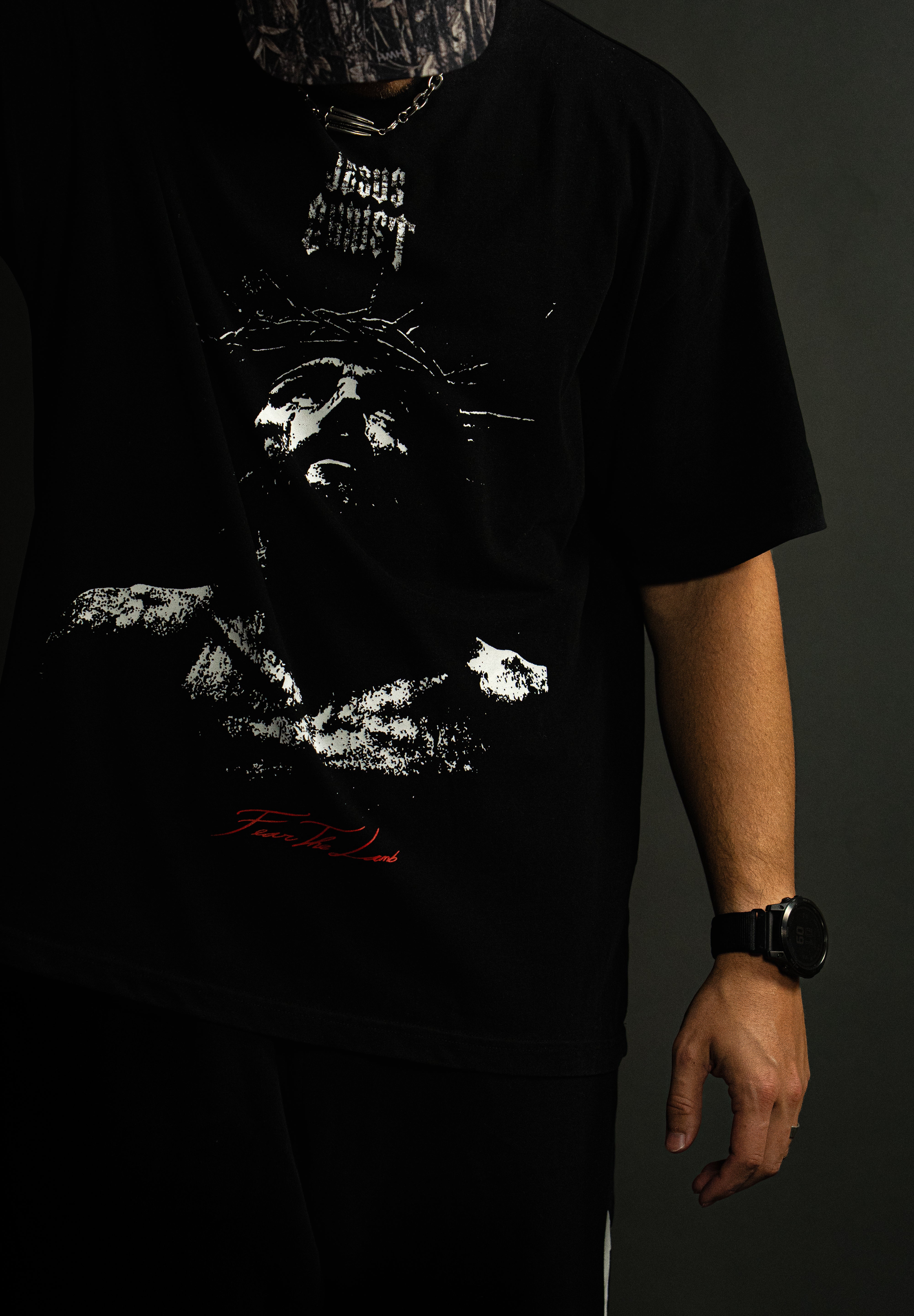 Jesus x Olympia "Faded" Tee in Black