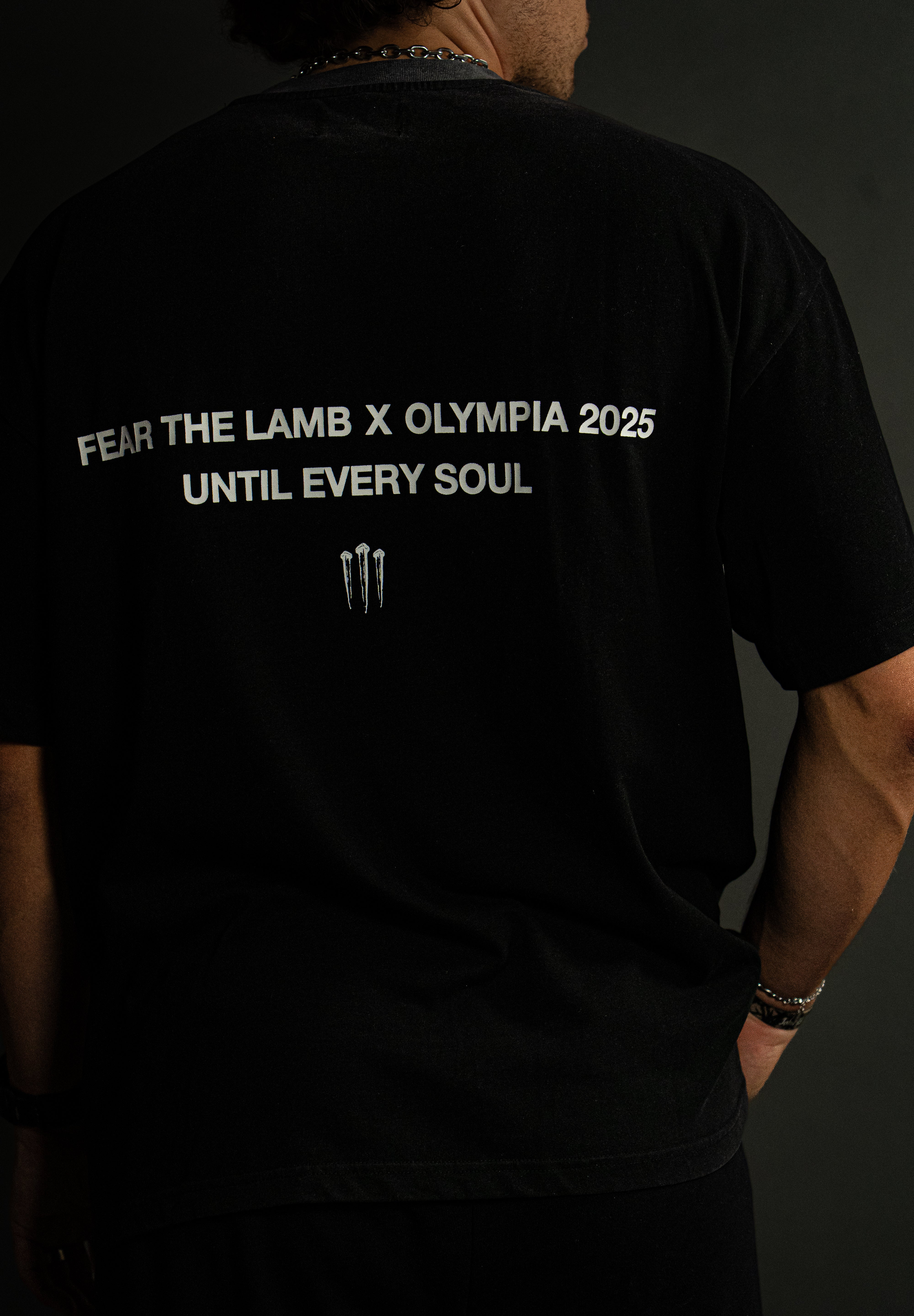Jesus x Olympia "Faded" Tee in Black