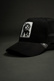 Jesus 5 Panel Patch Hat in Black