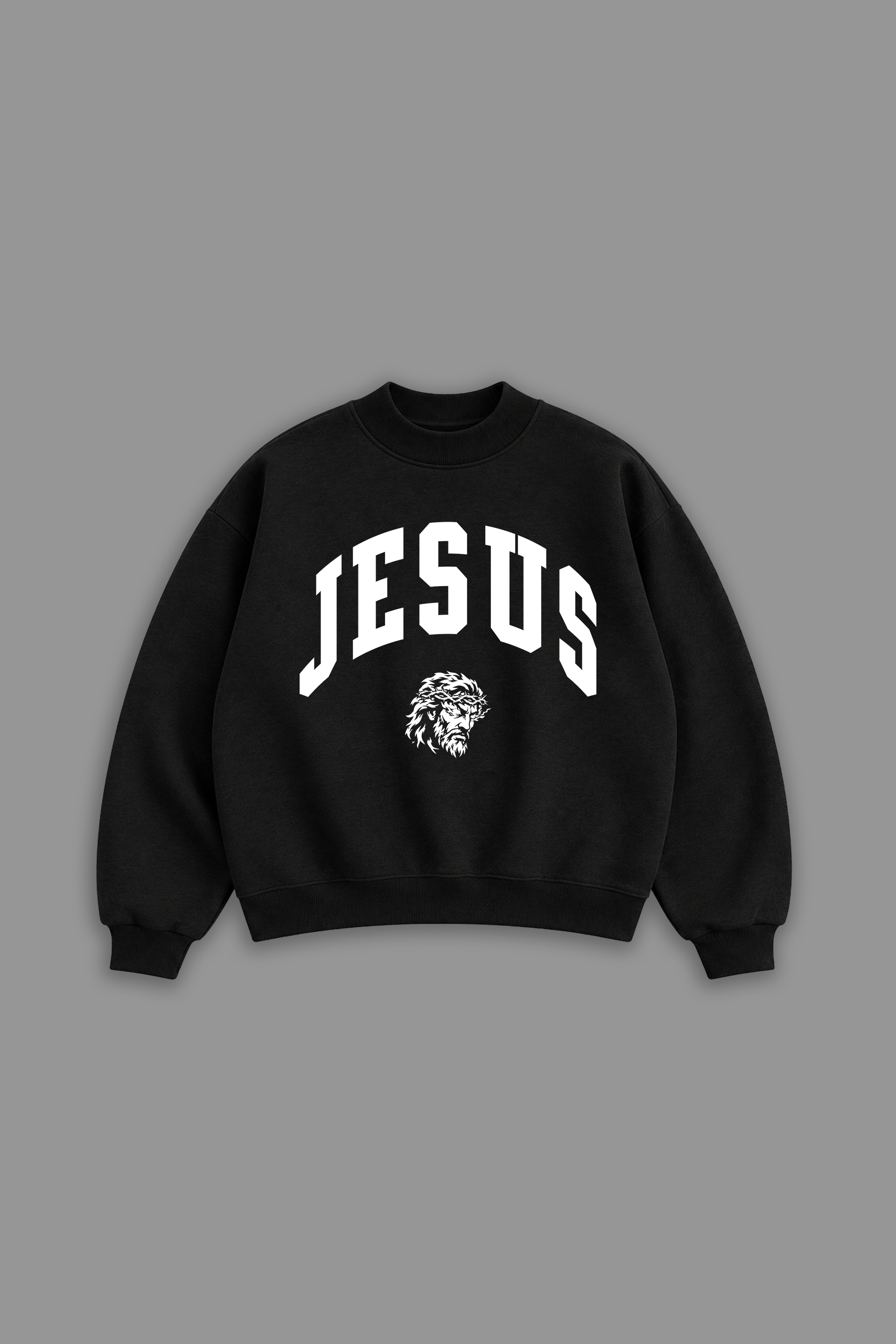 Jesus "Mock Neck" Women’s Sweatshirt in Black