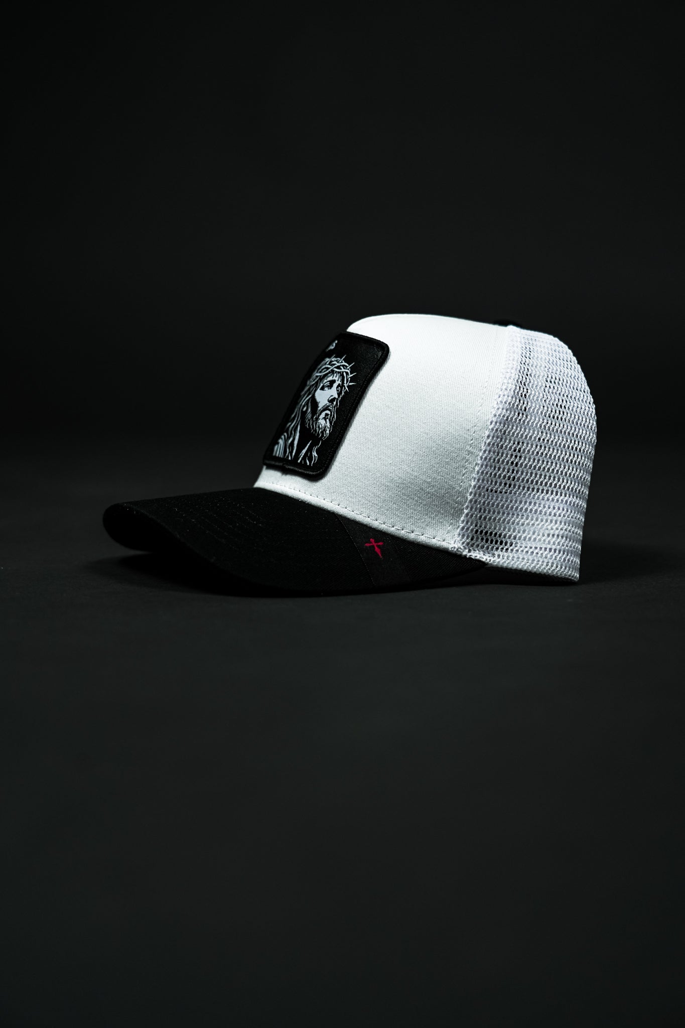 Jesus Patch Hat in White/Black