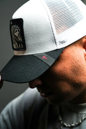 Jesus Patch Hat in White/Black