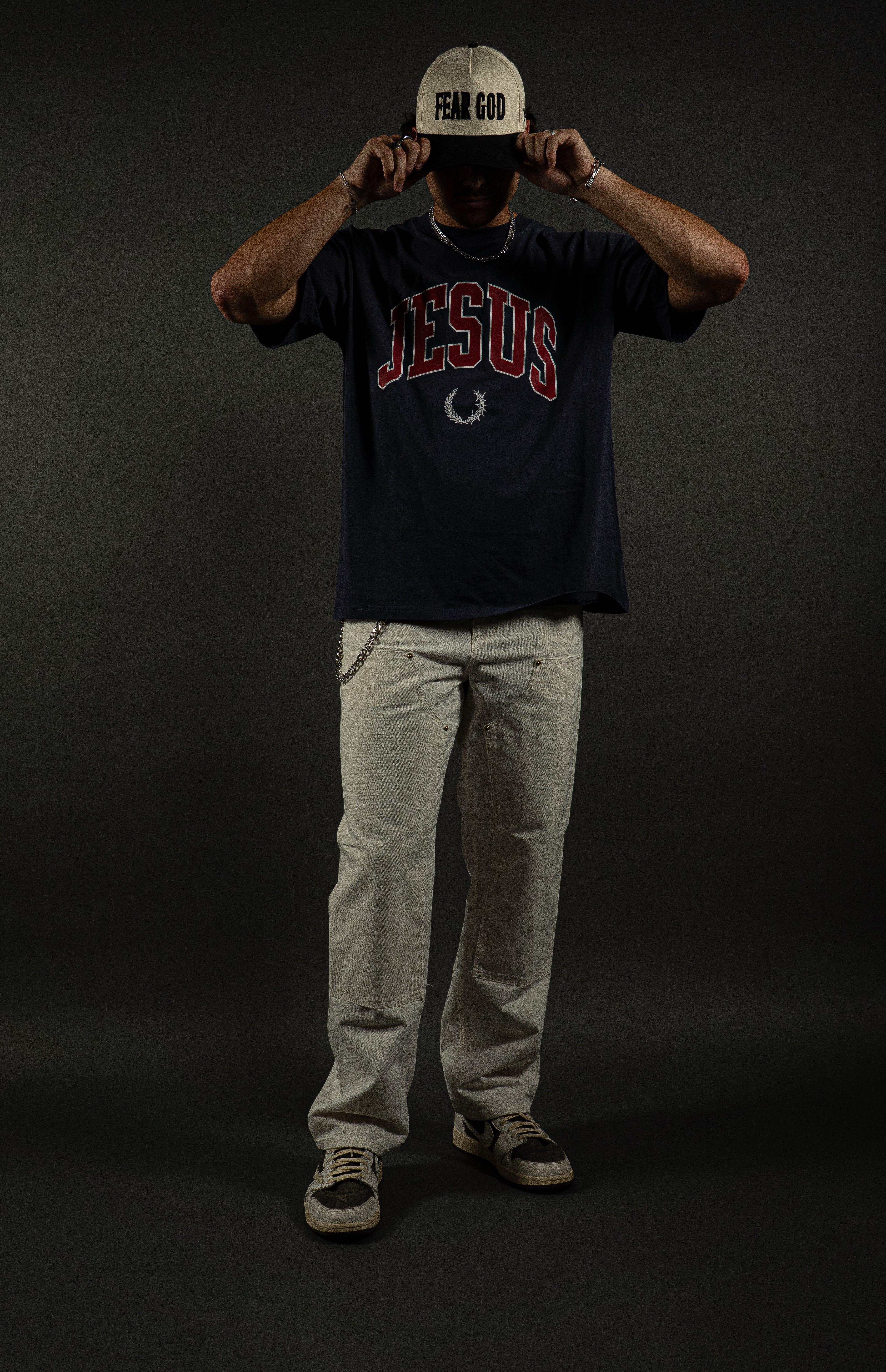 Jesus Varsity "PREMIUM" Tee in Midnight Blue