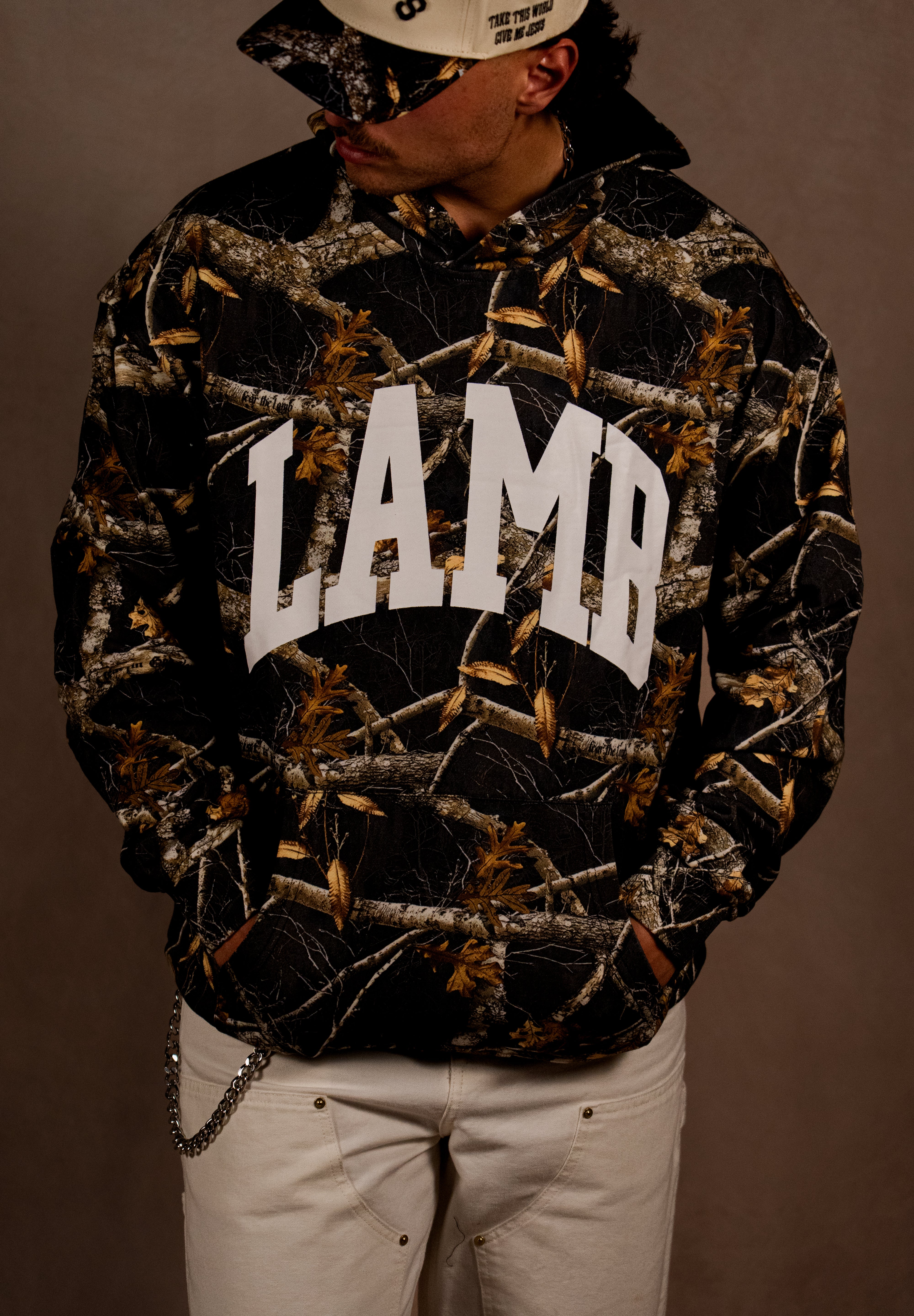 Lamb "PREMIUM" Hoodie in Cross Wood