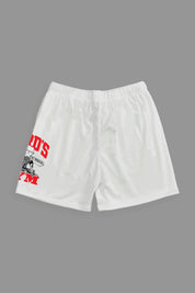 LORD'S GYM MESH SHORTS IN LIGHT GREY