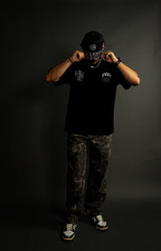 No Weapon x Olympia "Faded" Tee in Black