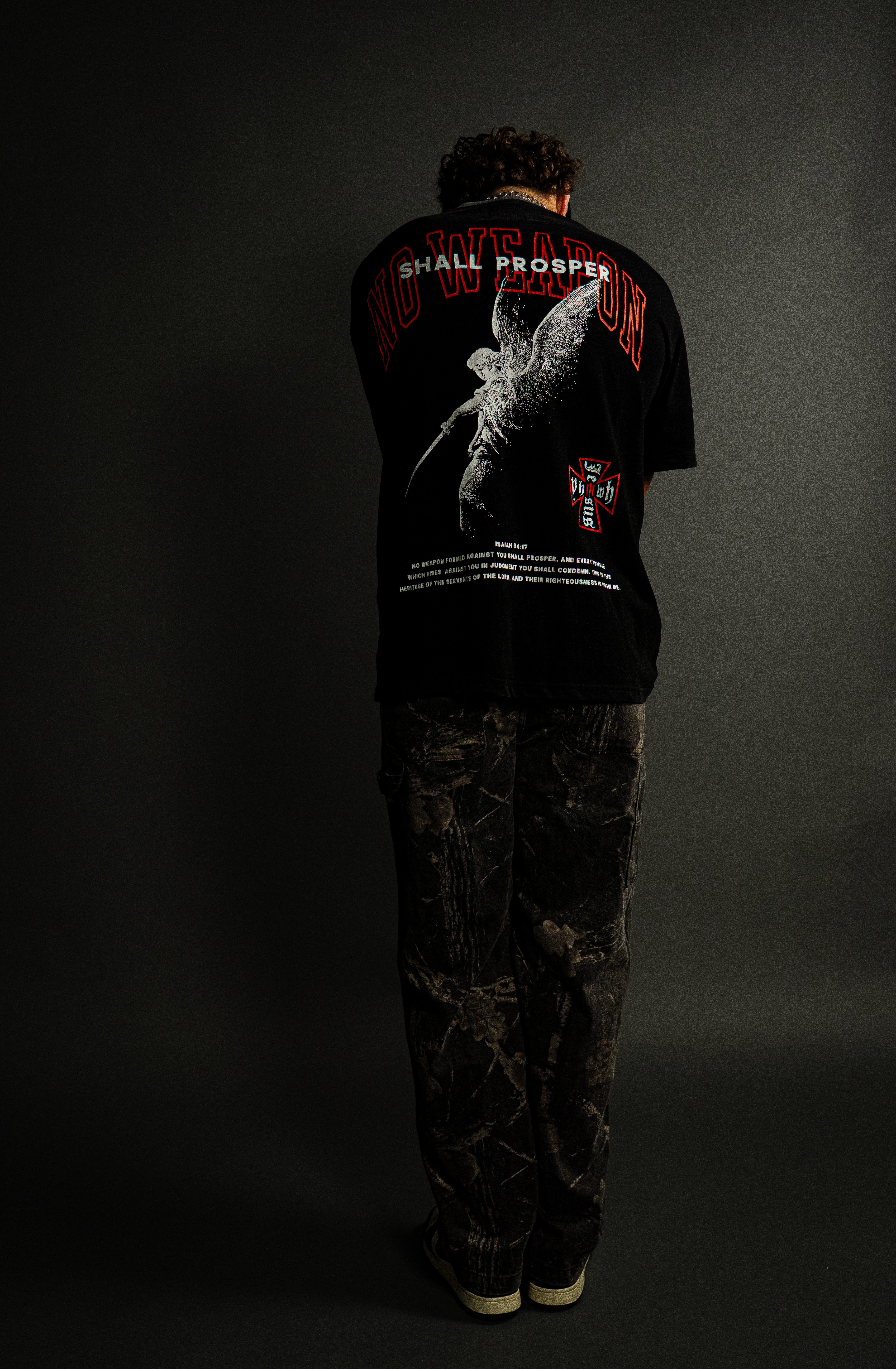 No Weapon x Olympia "Faded" Tee in Black