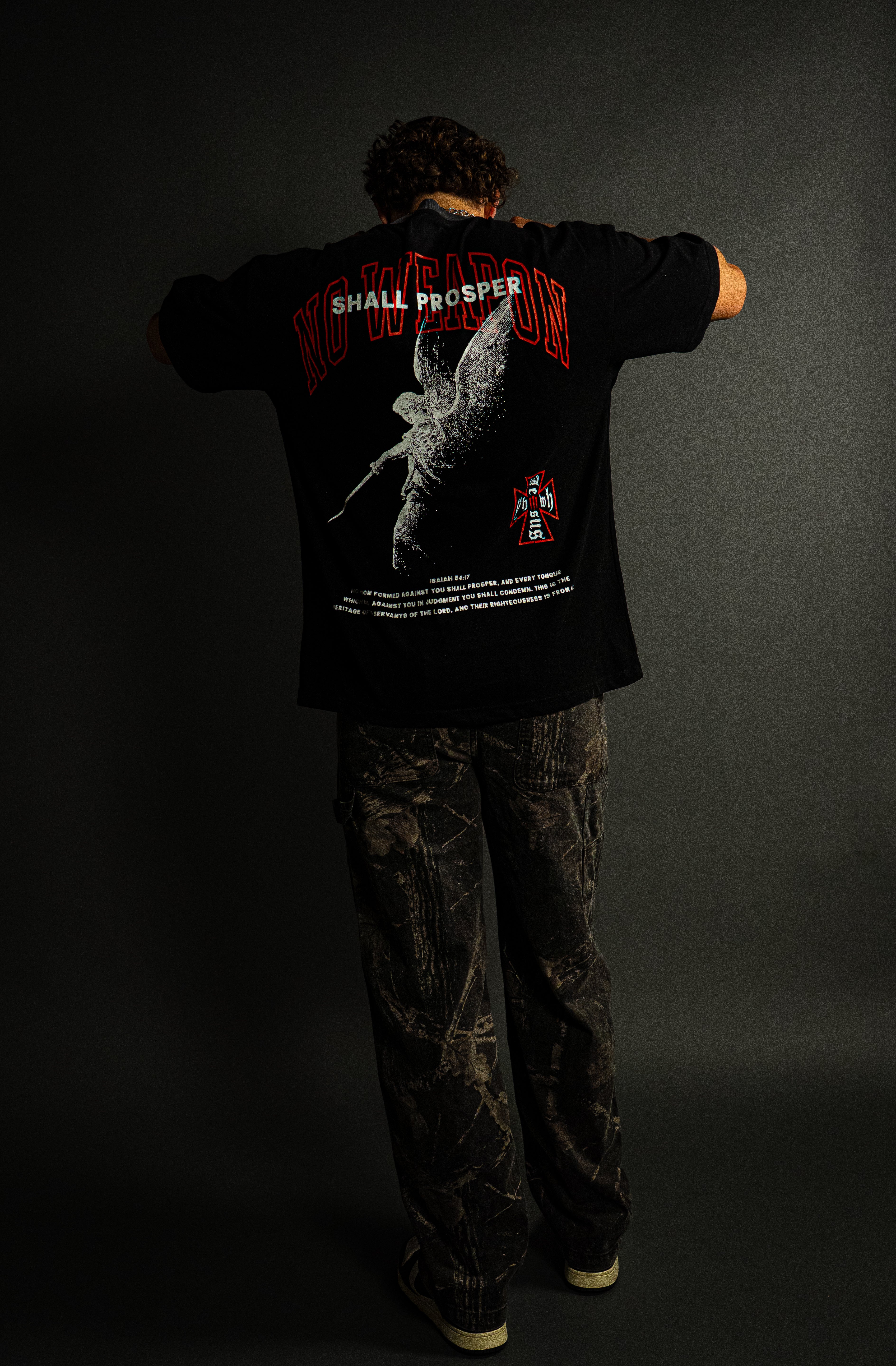 No Weapon x Olympia "Faded" Tee in Black