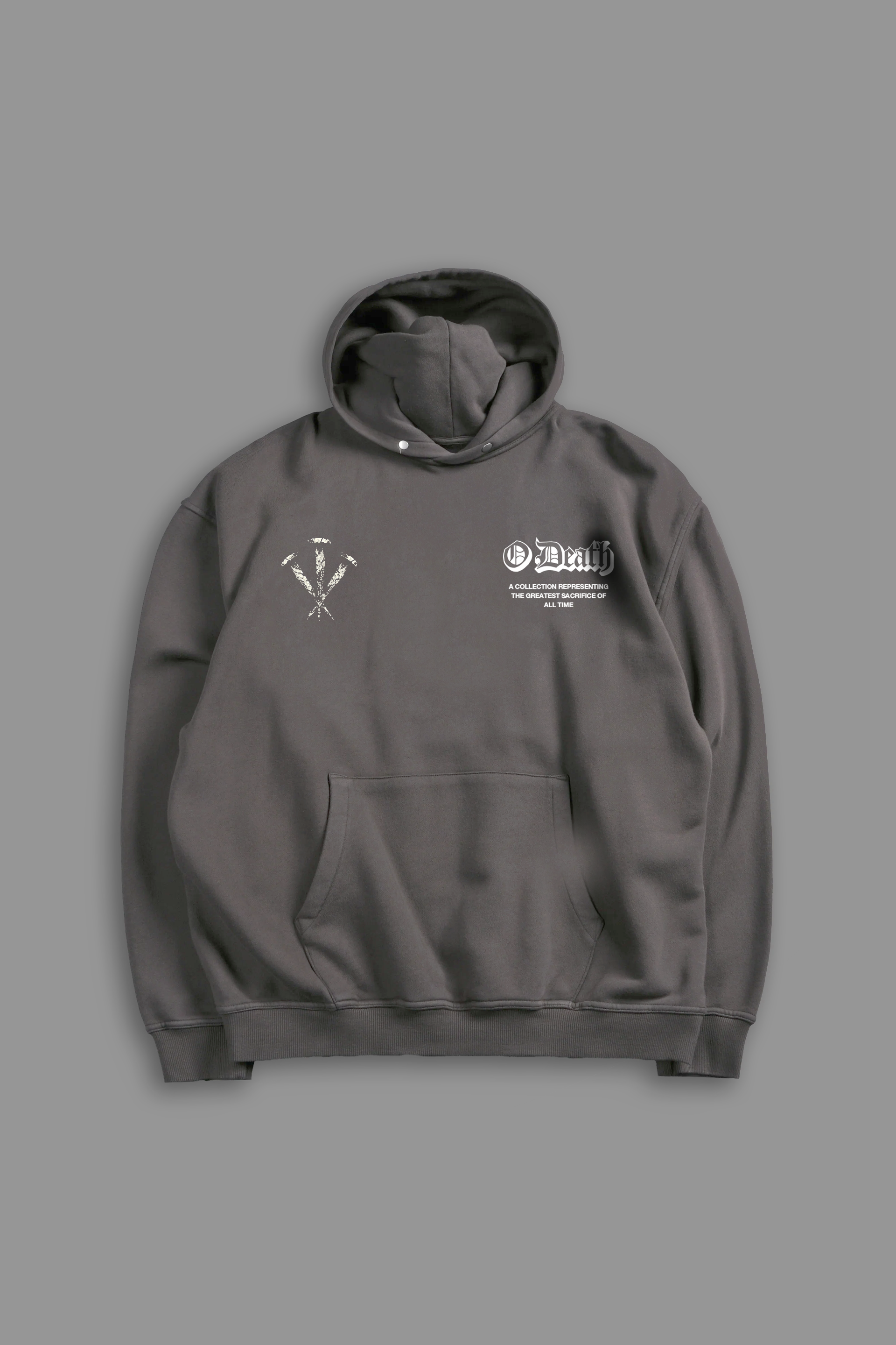 Pierced "Faded" Hoodie in Gray
