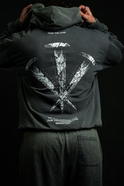 Pierced "Faded" Hoodie in Gray